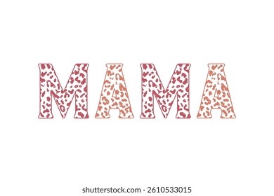 Mama Leopard Print Mother's Day T Shirt Design