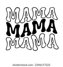 mama lettering for mothers day in black