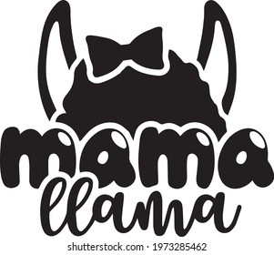 mama llama logo inspirational positive quotes, motivational, typography, lettering design