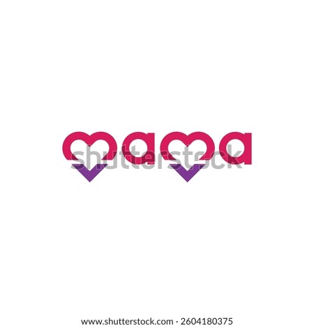 mama logo design with geometry