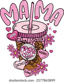 Mama Loves Iced Coffee Valentine