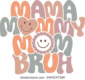 Mama Mommy Mom Brush Funny Mom Shirt Design