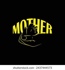 Mama, Mother's T-shirt design, Lettering design for greeting banners, Modern calligraphy, Cards and Posters, Mugs, Notebooks, white background,  EPS 10.