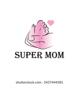 Mama, Mother's T-shirt design, Lettering design for greeting banners, Modern calligraphy, Cards and Posters, Mugs, Notebooks, white background,  EPS 10.