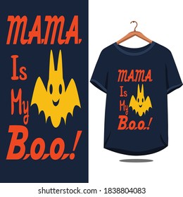 Mama Is My Boo Halloween T Shirt Design