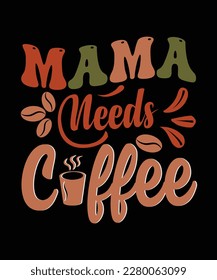 Mamá necesita el diseño de una camiseta para café