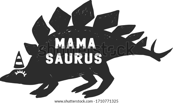 Saurus De Maman Jolie Mere Dinosaure Image Vectorielle De Stock Libre De Droits