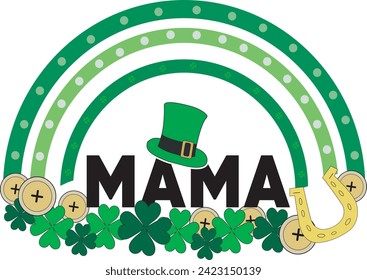 Mama Shamrock t-shirt design ST PATRICK