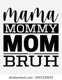 Mama Shirts for Women | Mama Mommy Mom Bruh Shirt | Funny Mom Life Tee | Mothers Day T Shirt Gift Casual Top