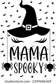 Mama Spooky Halloween T-shirt Design