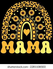 Mama Sunflower Sublimation Designs Mom Mommy Mother's Day