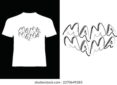 Mama t shirt design, T-shirt design for print template, Mama sublimation.