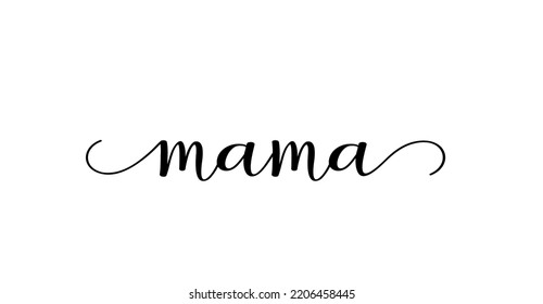 Mama Text For Mothers Day Ideas, Vector Template