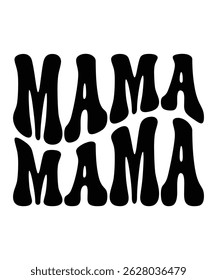 Mama Trendy Retro Mom groovy Bundle, Funny Mom Shirt wavy, Retro mama hippie, Mom 70s, mama groovy, Groovy wavy, Mama wavy text groovy
