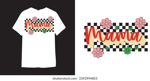 Mama T-shirt Design | Vintage Mom typography t shirt design| Mother's Day T-shirt Design Idea | Mom Designs | Retro Hippy Mom T-shirt- Mama Leopard Png - leopard mama t shirt design 