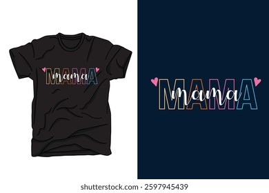 Mama typography t shirt vector art