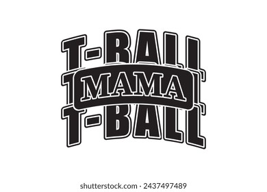Mama Varsity EPS T-shirt, Baseball Mama T-shirt