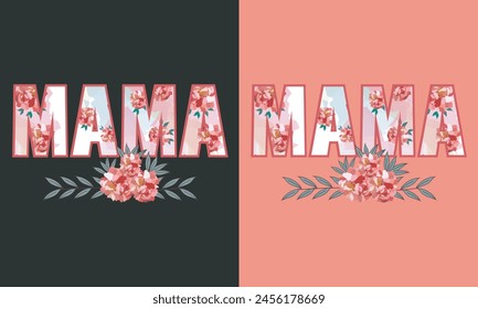 Mama Klassische Muttertag Typografie T-Shirt Design Vektorgrafik