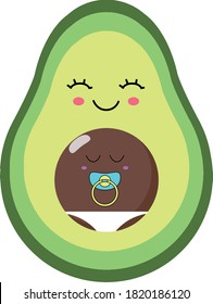 Mamacado lustige Mama und Baby avocado