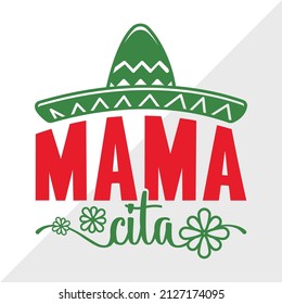 Mamacita  holiday printable vector illustration