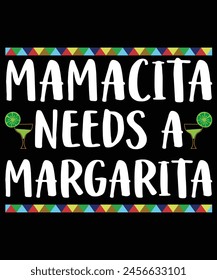 Mamacita Needs A Margarita T-Shirt Mom Shirt Women Funny Drinking Shirts Short Sleeve V-Neck Graphic Casual Tee Tops
