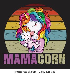 Mamacorn unicorn mom baby funny mother's day for women