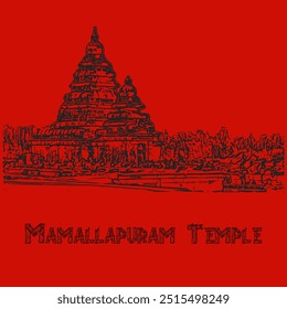 Templo Mamallapuram: Uma Marvel da Arquitetura e da Arte do Sul da Índia Antiga. Patrimônio Mundial da UNESCO.