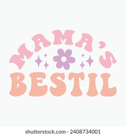Mamas bestil vector retro t shirt