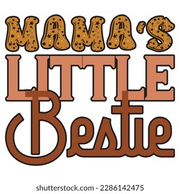 Mama's Little Bestie Retro SVG Design Vector File.