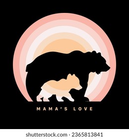 Mama's love -Bear and baby svg