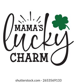 Mama's Lucky Charm T shirt Design Lover