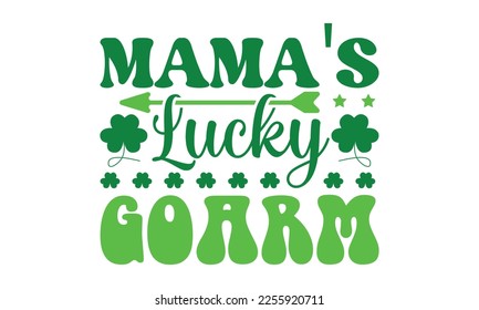 Mi mamá tiene suerte de gamberro, svg del día de San Patricio. Retro St, Patrick's day svg, Retro St. Patrick's png, svg cut files, Retro St. Patrick's