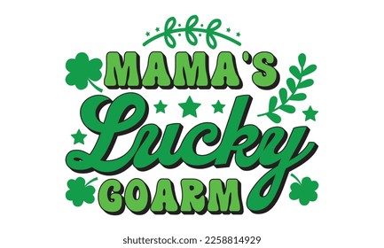 Mi mamá tiene suerte de gamberro, svg del día de San Patricio. Retro St, Patrick's day svg, Retro St. Patrick's png, svg cut files, Retro St. Patrick's