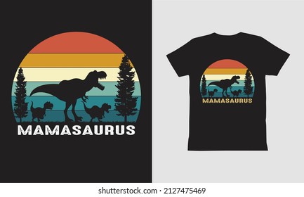 Mamasaurus Dinosaur Funny t Shirt.