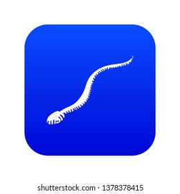 Mamba snake icon blue vector isolated on white background