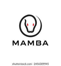 Mamba snake logo dsign template vector illustration