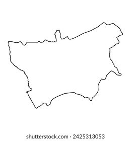 Mambere Kadei prefecture map, administrative division of Central African Republic.