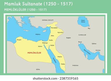 mamluk sultanate map vector history