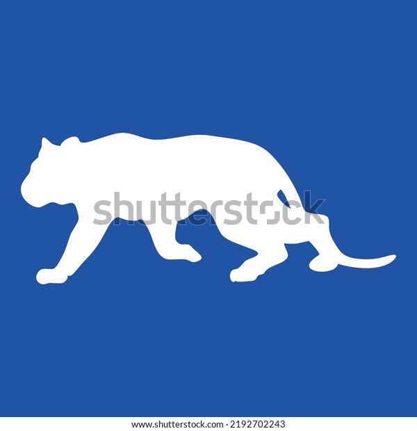 Mammal Animal Cat Tail Wild\
Carnivore Stripes Stalk Striped Predator Tiger Hunting Wildlife\
Blue Vector