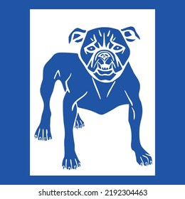 Mammal Animal Mean Dog Pet Canine Angry Blue Vector