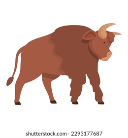 Mammal bison icon cartoon vector. Buffalo animal. Water cow