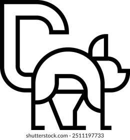 mammal icon. Thin linear style design isolated on white background