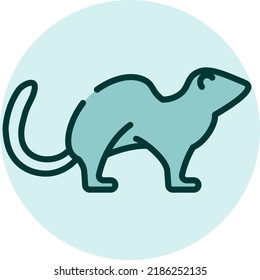 Mammal otter, illustration, vector on a white background.