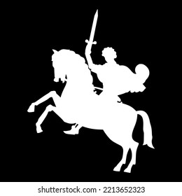 Mammal Riding Animal Horse Heraldry Knight Rider Warrior Vector