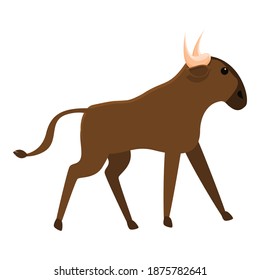 Mammal wildebeest icon. Cartoon of mammal wildebeest vector icon for web design isolated on white background