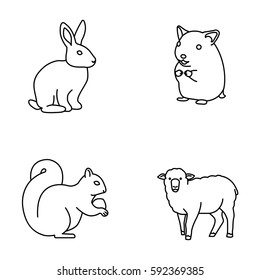 Mammals vector icons