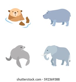 Mammals vector icons