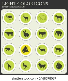 mammals web icons for user interface design