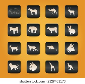 mammals web icons for user interface design