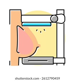 mammogram gynecologist color icon vector. mammogram gynecologist sign. isolated symbol illustration